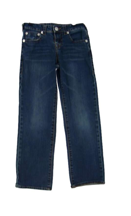 True Religion Women's Blue Dark Wash Casual Denim Straight Leg Jeans Size 8 image number 1