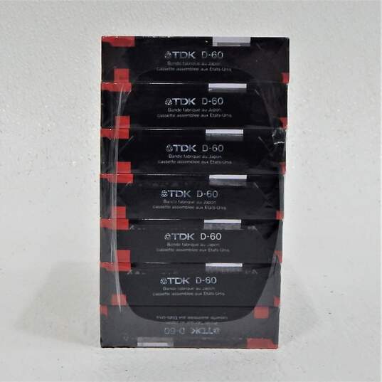 7 PACK TDK D60 Blank Audio Cassette Tapes IEC1/Type1 High Output - NEW SEALED image number 2