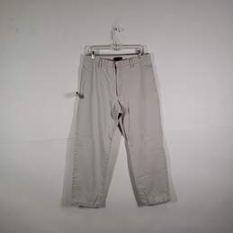 Mens Cavin Cotton Flat Front Straight Fit Slash Pocket Dress Pants Size 34/30
