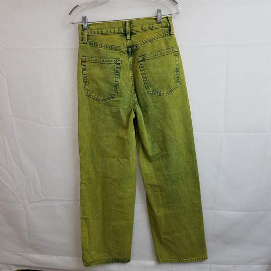 BDG acid wash baggy high rise green jeans women's 26 image number 2
