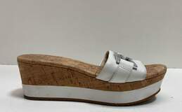 Michael Kors Warren Cork Wedge Slide Sandals Shoes Size 6.5 M