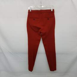 Theory Burnt Orange Wool Tapered Slim Pant WM Size 0 alternative image