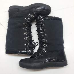 Coach Peggy Black Signature Patent Leather Boots Size 6.5B alternative image