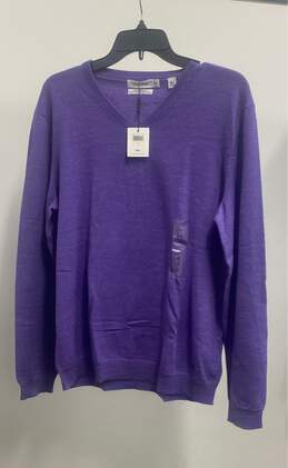 Calvin Klein Purple Sweater - Size Large