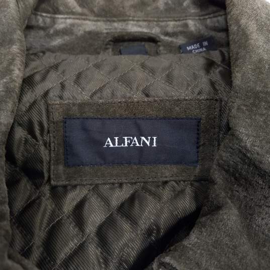 Alfani Green Leather Jacket Men's Size L image number 3