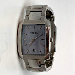 Designer Fossil Arkitekt FS-4074 Silver-Tone Stainless Steel Wristwatch