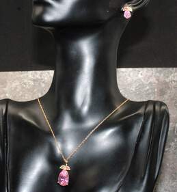 Black Hills 10K Multi Tone Gold Pink CZ Jewelry Set alternative image