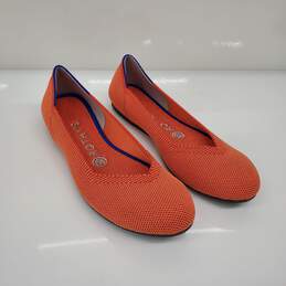 Rothy's The Flat Orange Knitted Round Toe Shoes Size 7