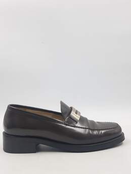 Authentic Gucci Brown Leather Loafer W 8.5B
