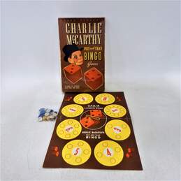 VINTAGE 1938 EDGAR BERGEN'S 'CHARLIE McCARTHY PUT AND TAKE BINGO GAME', COMPLETE
