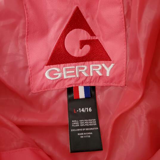 NWT Gerry's 3 in 1 Girls Youth Winter Hooded Grey & Pink Insulted Parka w Reversible Knit Pink Beanie  Size L 14-16 image number 3
