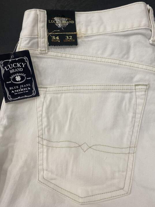 Lucky Brand White Jeans - Size Medium image number 4