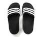 adidas Black & White adilette Cloudfoam Slides Men's Shoe Size 10 image number 2
