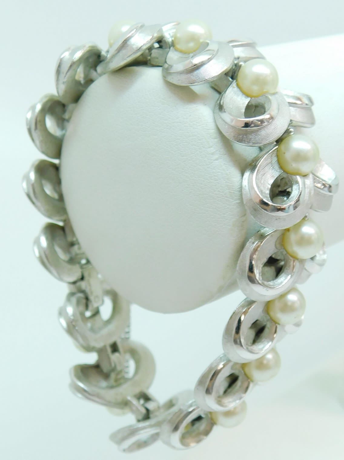 Cute Heart Faux Pearl Decor Beaded Bracelets Gift - Temu