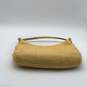 Coach Womens Yellow Zipper Pocket Shoulder Hobo Bag Purse image number 3
