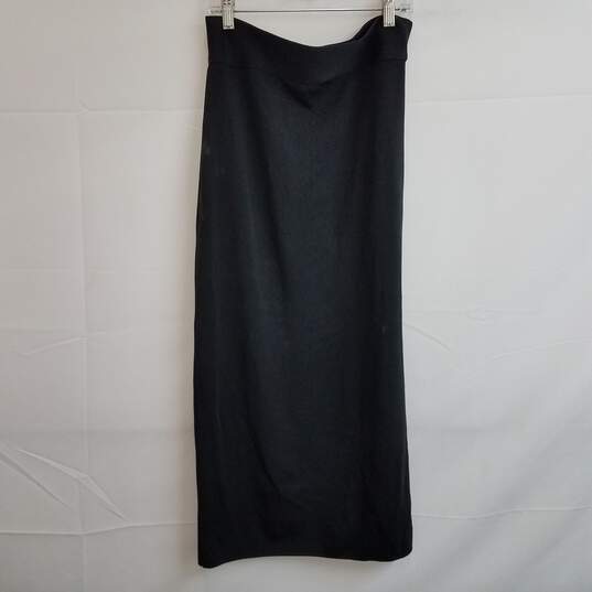 Misook petite acrylic black midi skirt with slit S image number 1