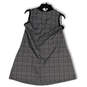 NWT Womens Black White Houndstooth Sleeveless Pockets A-Line Dress Size M image number 2