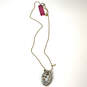 NWT Designer Betsey Johnson Gold-Tone Black Zombie Skull Pendant Necklace image number 3