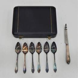 Viners of Sheffield Silver Plate Grapefruit Complete Boxed Set 6 Spoons Knife