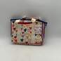 NWT Brighton Womens Blue Red White Canvas Love Heart Double Handle Mini Tote Bag image number 3