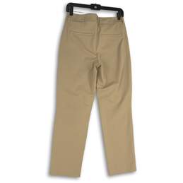 NWT Old Navy Womens Khaki Flat Front Straight Leg Chino Pants Size 4 alternative image
