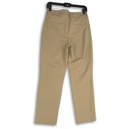 NWT Old Navy Womens Khaki Flat Front Straight Leg Chino Pants Size 4 image number 2