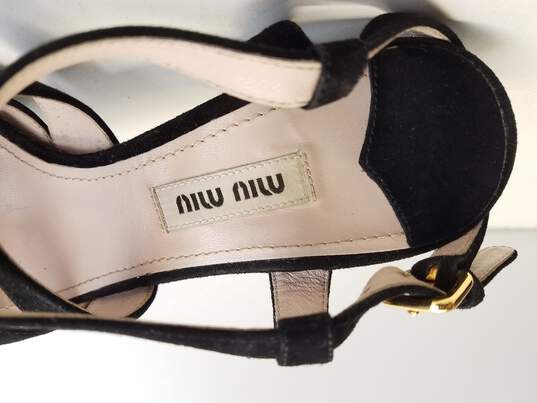 Miu Miu Women's Black Heels Size 5.5 w/ COA image number 8