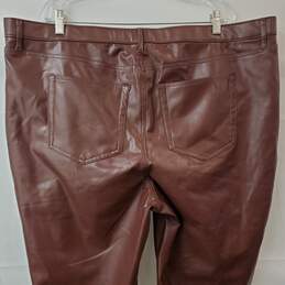 Abercrombie & Fitch Brown Faux Leather Pants Women's 36 alternative image