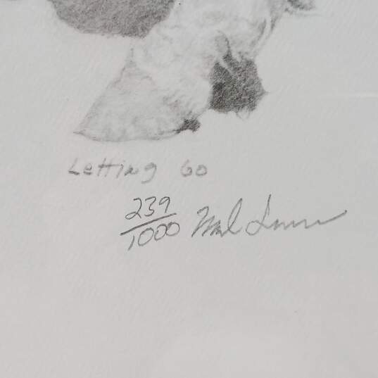 Framed Numbered Sketch 'Letting Go' 239/1000 by Mark Irons image number 2