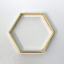 Designer J. Crew Gold-Tone Hexagonal Shape Fashionable Bangle Bracelet