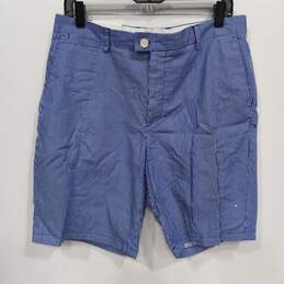 Calvin Klein Men's Blue Stripe Seersucker Weekend Shorts Size 33W NWT