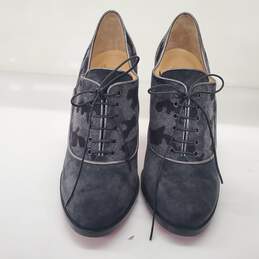 Christian Louboutin Women's Coleslaw Camo Block Heel Oxfords Size 9.5 w/COA alternative image