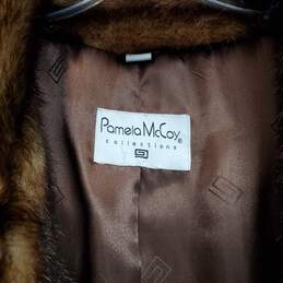 Pamela McCoy Collection Faux Fur Coat Sz L alternative image