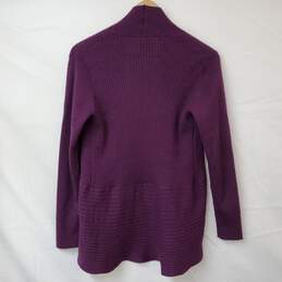 Eileen Fisher Merino Wool Purple Cardigan Sweater Women's M alternative image