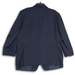 Pronto Uomo Mens Navy Notch Lapel Long Sleeve Two Button Blazer Size 50R alternative image
