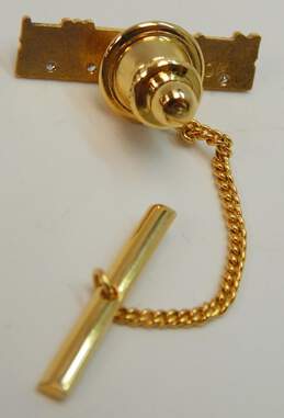 Vintage 10K Yellow Gold Diamond Accent Montgomery Ward 35 Year Service Pin 3.6g alternative image