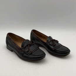 Mens Woodstock Black Brown Leather Slip-On Loafer Shoes Size 10.5 D alternative image