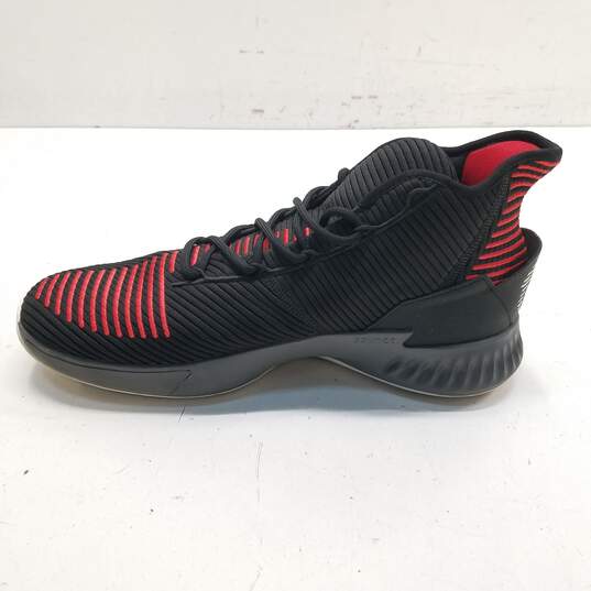 Adidas D Rose 9 Black Scarlet Men's Athletic Sneaker Size 12 image number 2