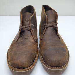 Clarks  Bushacre Brown Oiled Leather Desert Chukka Boots Men's Sz 10.5 alternative image