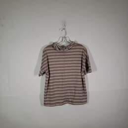 Girls Striped Cowl Neck Short Sleeve Pullover T-Shirt Size XS 2-4