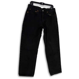 Mens Black 550 Denim Dark Wash Pockets Stretch Straight Leg Jeans Sz 34x30