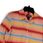 Womens Multicolor Spread Collar Long Sleeve Button-Up Shirt Size Small image number 3
