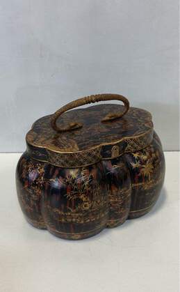 Castilian Imports Wood Box with Duck Handle Detail Asian Art
