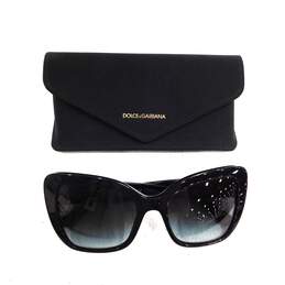 Dolce & Gabbana DG4348 501 8G Black Grey Gradient Women's Sunglasses with Case & COA