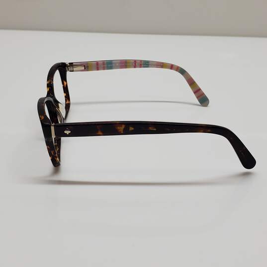 Kate Spade Sharla Tortoise Patterned Eyeglass Frames Only AUTHENTICATED image number 3