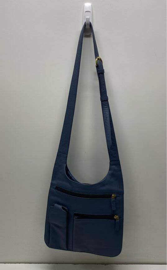 JP Ourse & Cie Traveler Gray Leather Shoulder Bag image number 1