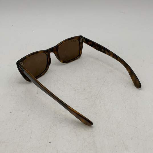 Ray Ban Womens Brown Black Full Rim UV Protection Square Sunglasses image number 4