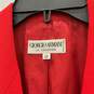Giorgio Armani Womens Red Notch Lapel Three Button Blazer Size 12 With COA image number 4