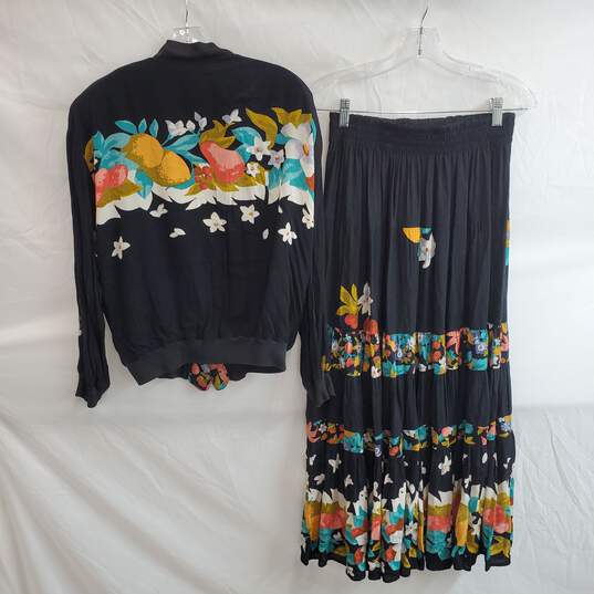 Carole Little Long Skirt & Blouse Set Size 4(Blouse) Size 12(Skirt) image number 2