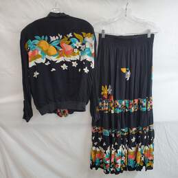Carole Little Long Skirt & Blouse Set Size 4(Blouse) Size 12(Skirt) alternative image